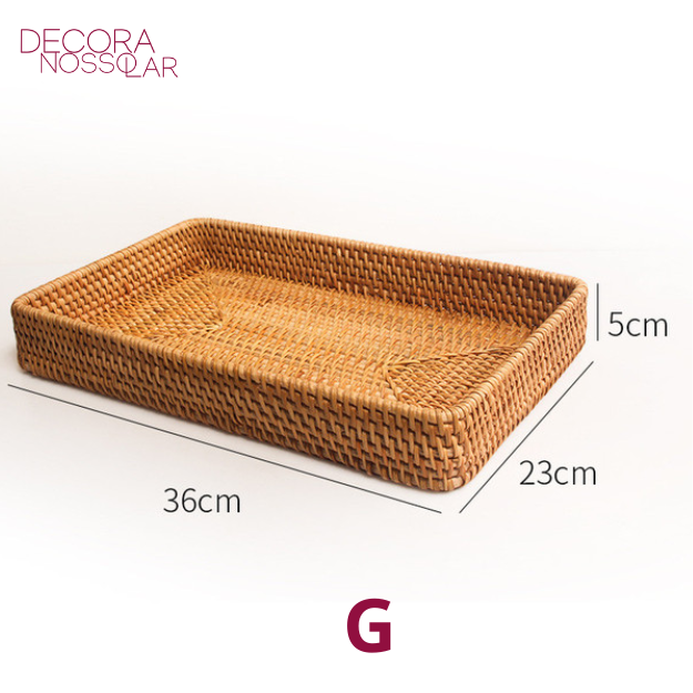 Cesta Versátil de Rattan Feita à Mão - Decora Nosso Lar