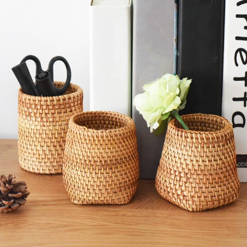 Porta Objetos Rattan - Decora Nosso Lar