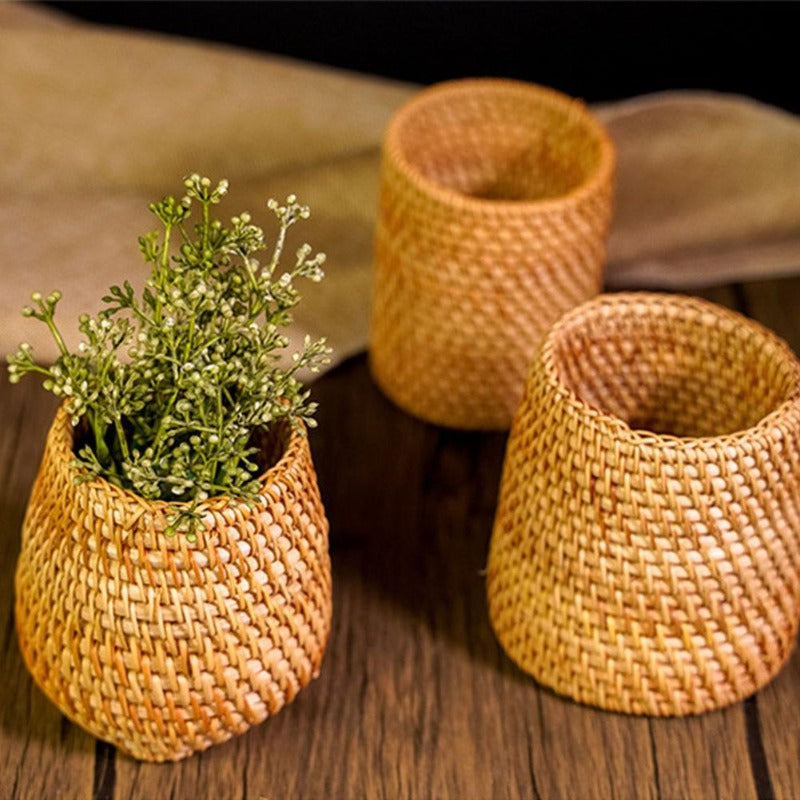 Porta Objetos Rattan - Decora Nosso Lar