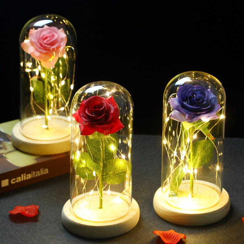 Luminária LED Rosa Love - Decora Nosso Lar